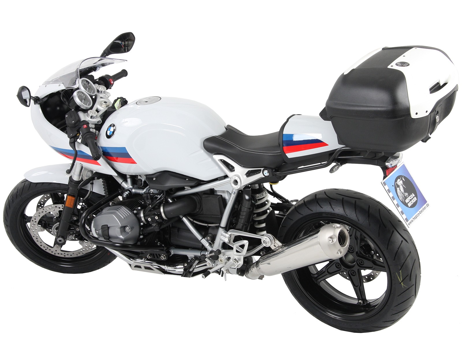 Alurack topkoffer zwart voor BMW R nineT Racer (17-20) Hepco & Becker