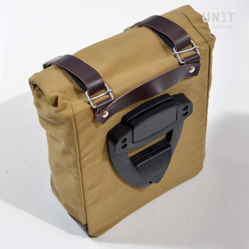 Canvas zijtas 10L-14L - Beige/Bruin - Eenheid Garage