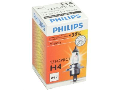 Philips gloeilamp, H4, Vision+30% meer licht, 12 V, 60/55 W, P43t