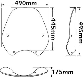 Medium voorruit voor BMW R 850 R /R 1100 R (94-02), helder