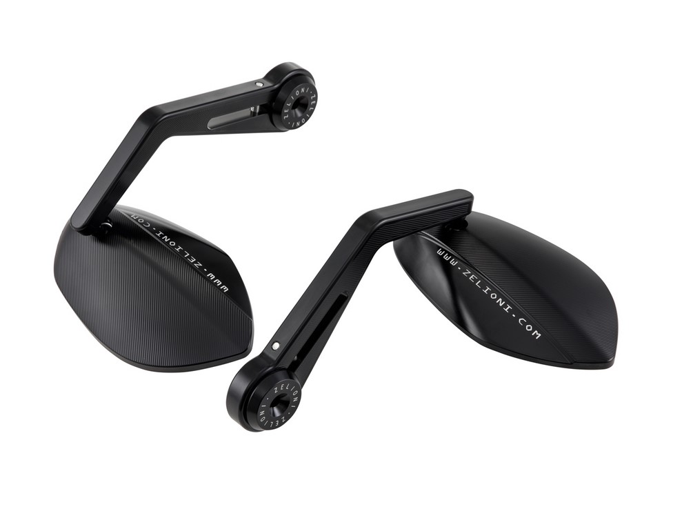 Stuurspiegel ZELIONI voor Vespa, rechts en links, mat zwart