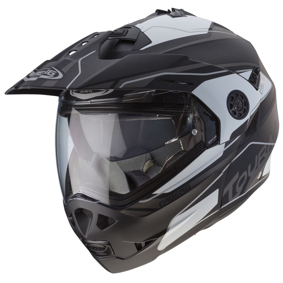 Caberg helm Tourmax Marathon, mat zwart/wit