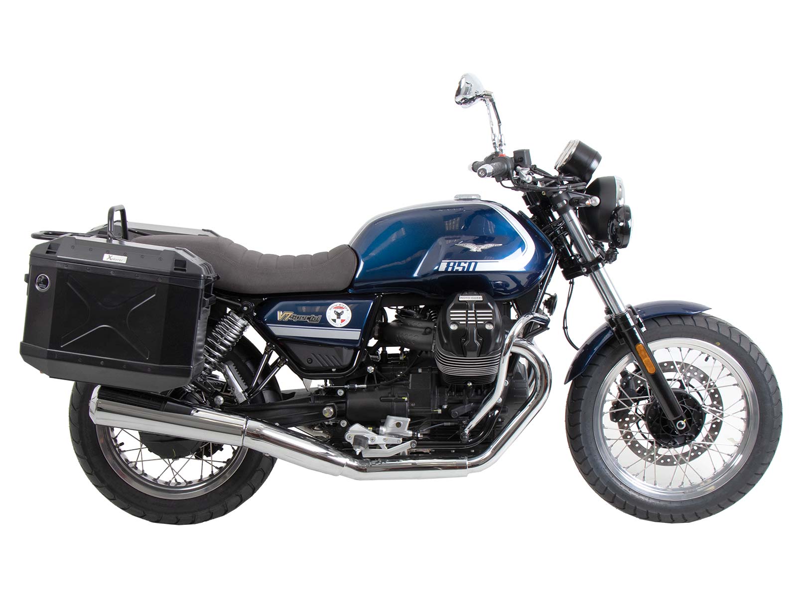 Zwarte bagagedrager voor Moto Guzzi V7 Special/Stone/Centenario (21-24) Hepco & Becker