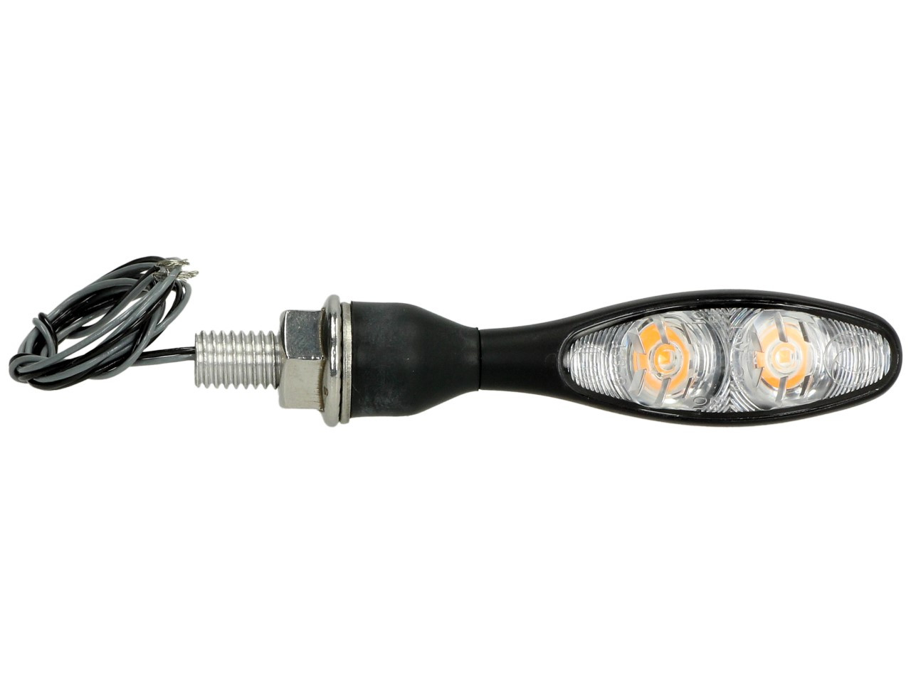 Kellermann-indicator, Micro 1000 Extreme, staal, LED, V/H, L/R, 12 V, zwart gesatineerd, M8x20