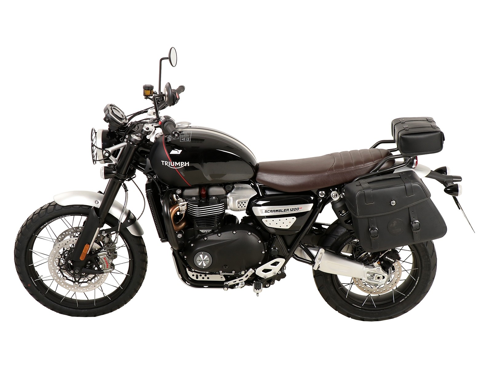 Zijstang enkelzijdig links zwart C-Bow voor Triumph Scrambler 1200 XC (2019-)