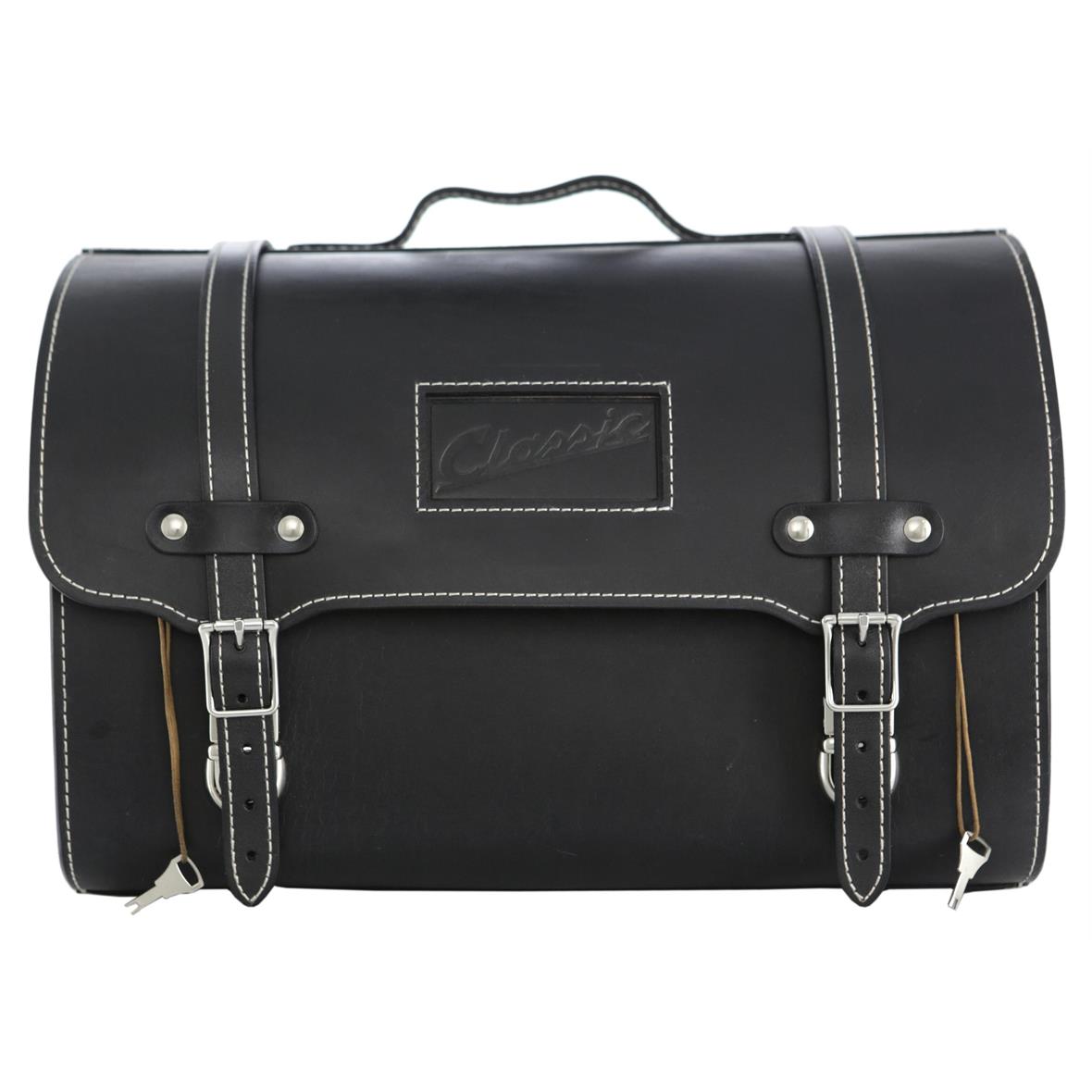 Lederen etui "Classic" voor Vespa - zwart
