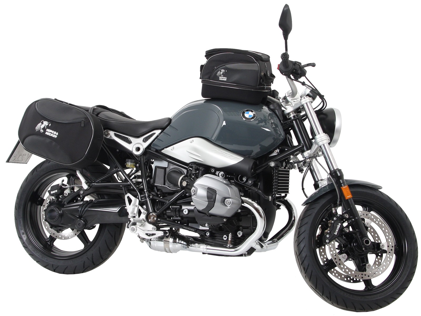 C-Bow zijdrager zwart voor BMW R nineT Pure (17-23) Hepco & Becker