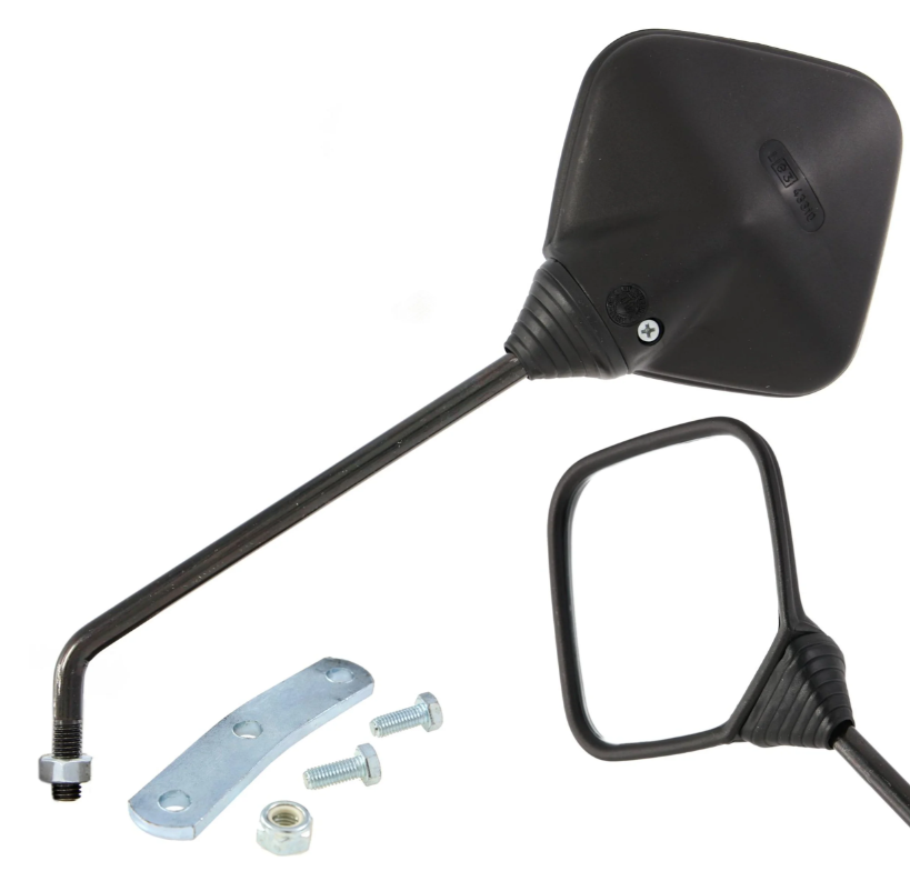 Standaardspiegel CUPPINI links of rechts voor Vespa PX 80-200cc, zwart