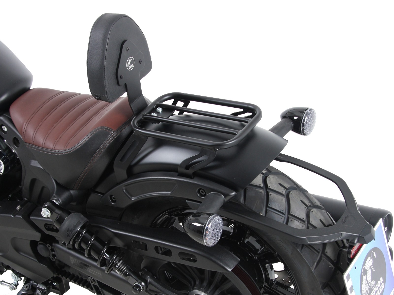 Solorack met rugkussen zwart voor Indian Scout Bobber (2017-)