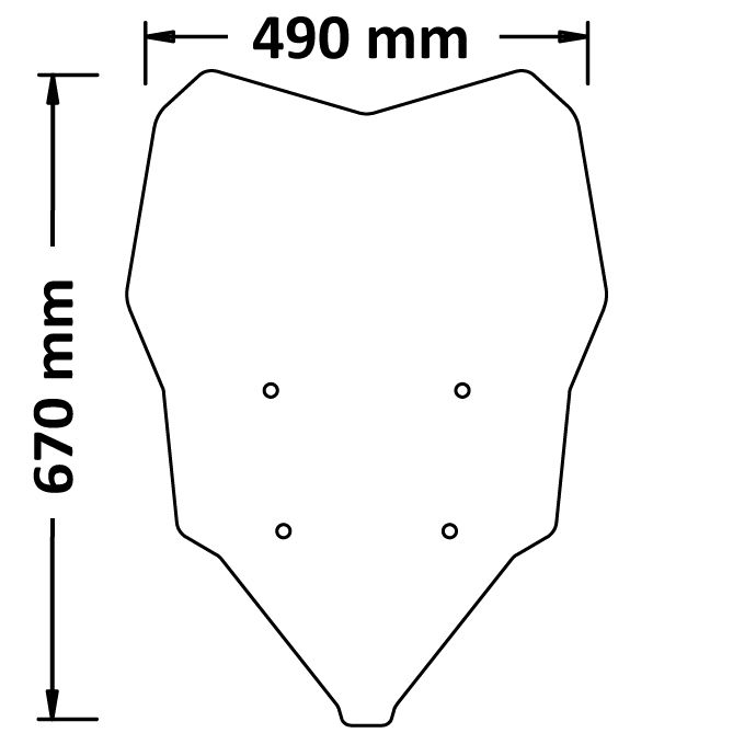 Hoog windscherm voor BMW F 900 XR (21-22), rookgrijs