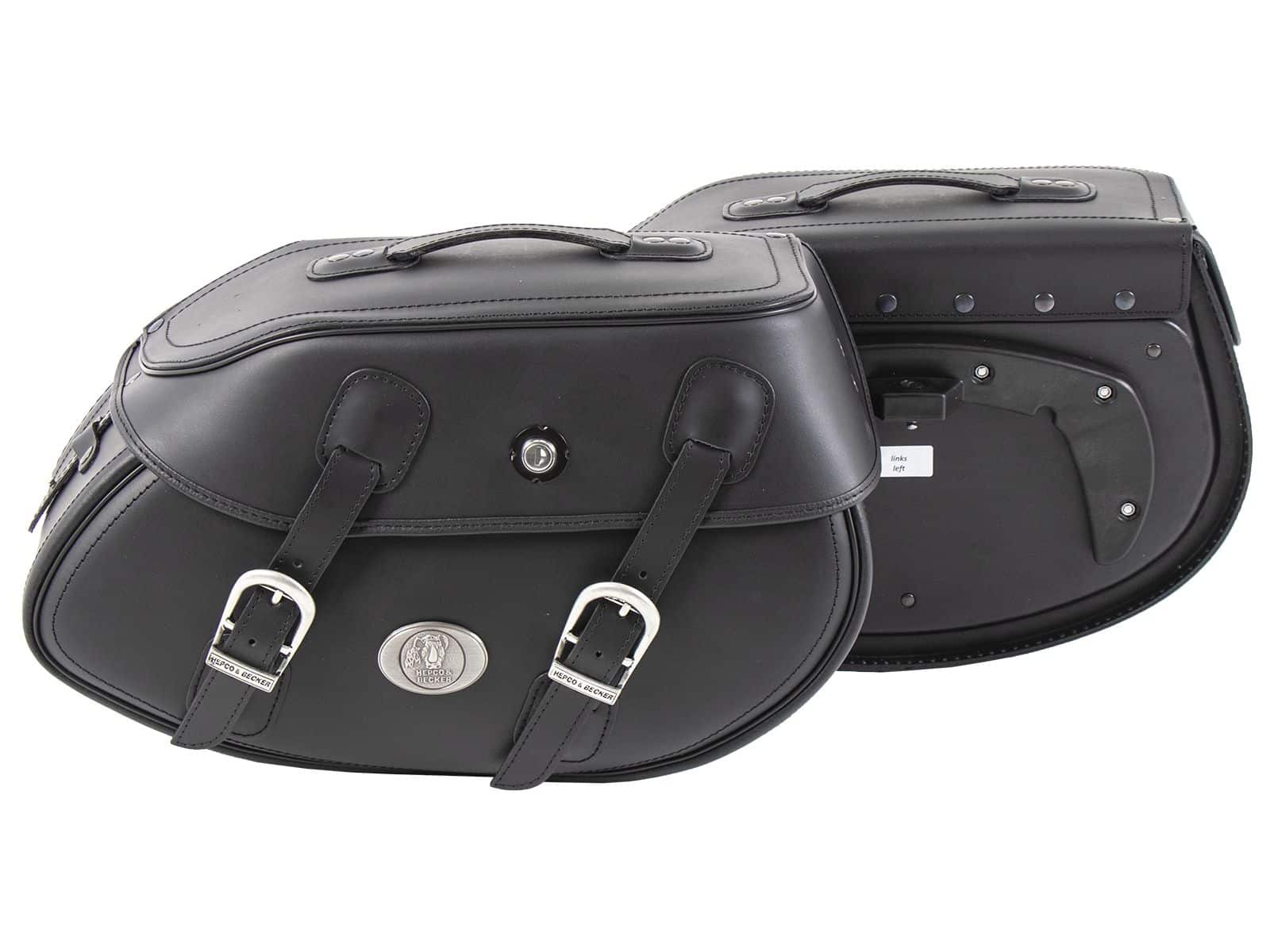 Zadeltassenset Buffalo Big zwart voor C-Bow bagagedrager Hepco & Becker