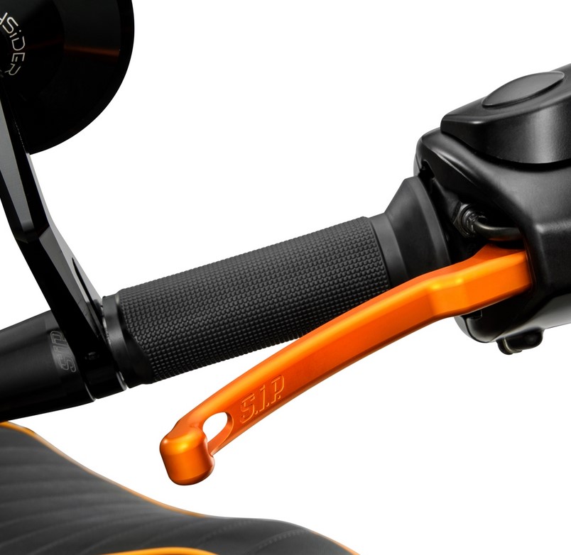Sport hendelset rem voor Vespa, rechts en links, mat oranje