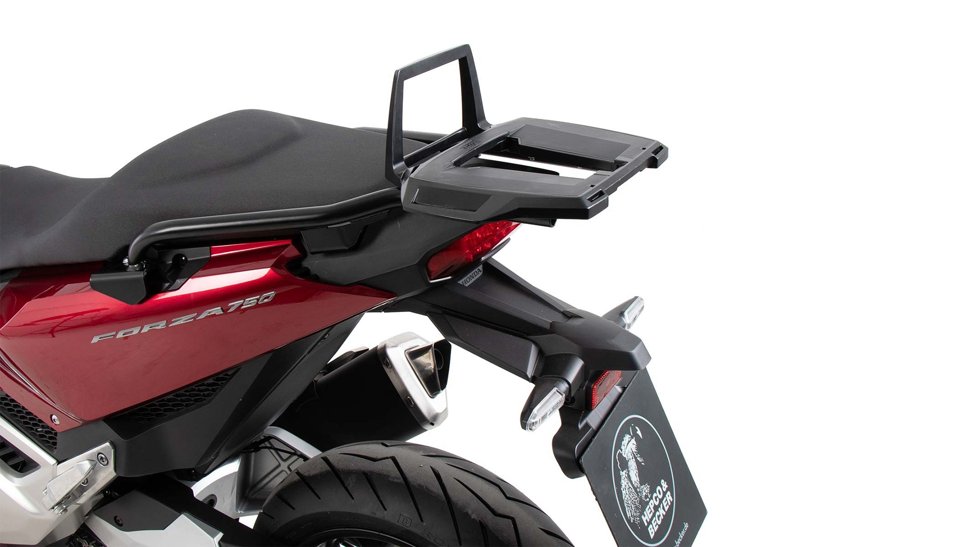 Aluminium bagagerek topkoffer zwart voor Honda NSS 750 Forza (21-) Hepco & Becker