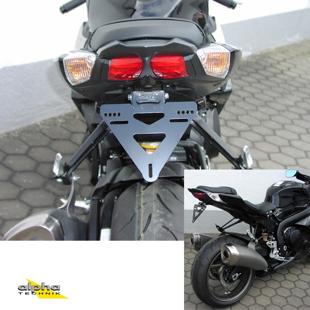 alpha Technik Kennzeichenhalter  für Suzuki GSXR1000; Typ WVCY; Modelljahr 2009-2016