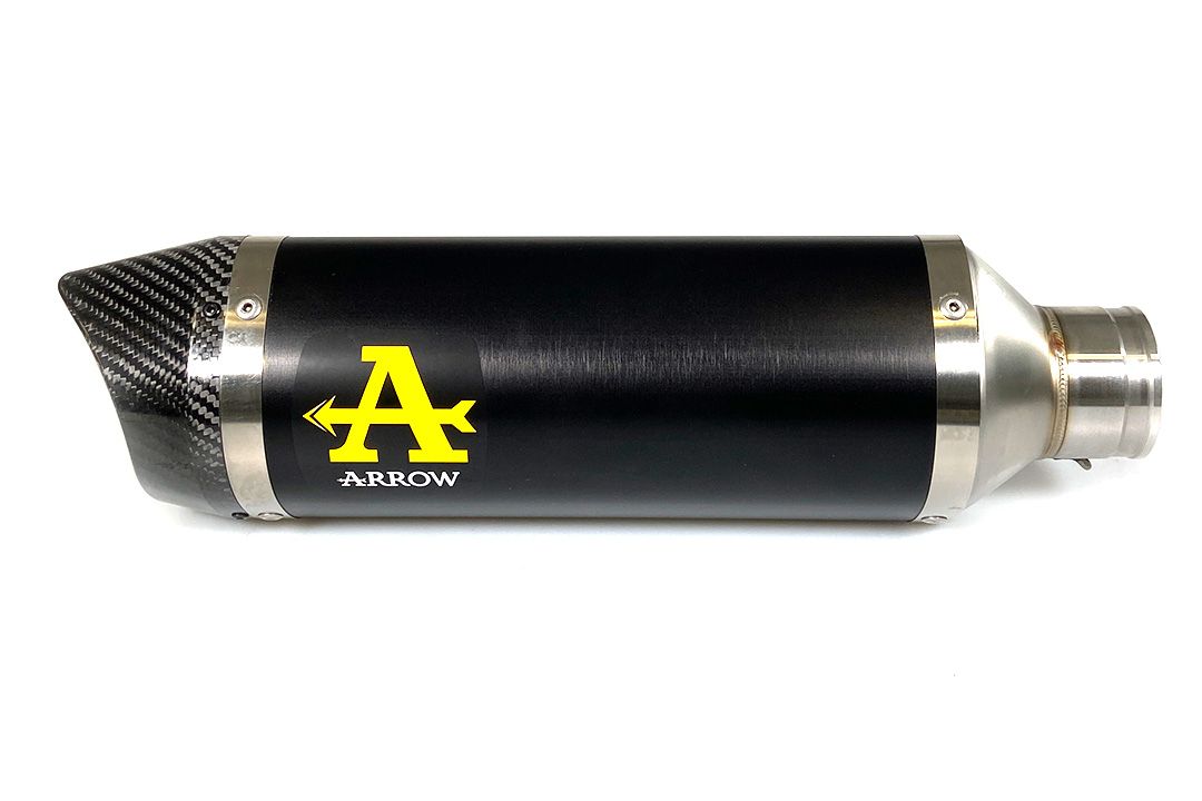 ARROW uitlaat DARK THUNDER aluminium met carbon eindkap voor Yamaha MT-07 (21-)