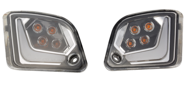 Richtingaanwijzerset voor & achter voor Vespa GTS/GTS Super/GTV/GT 60/GT/GT L ('03-'13), duidelijk