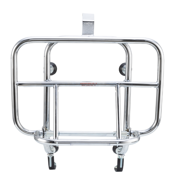 Bagagerek vooraan voor Vespa GTS/GTS Super/GTV/GT 60/GT/GT L 125-300cc, opvouwbaar, chroom