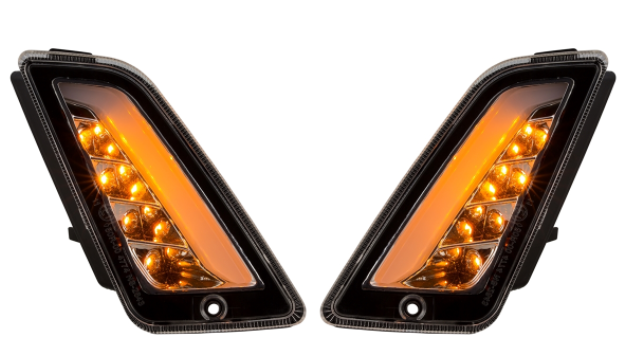 Richtingaanwijzerset voor & achter voor Vespa GTS/GTS Super/GTV/GT 60/GT/GT L ('03-'13), duidelijk