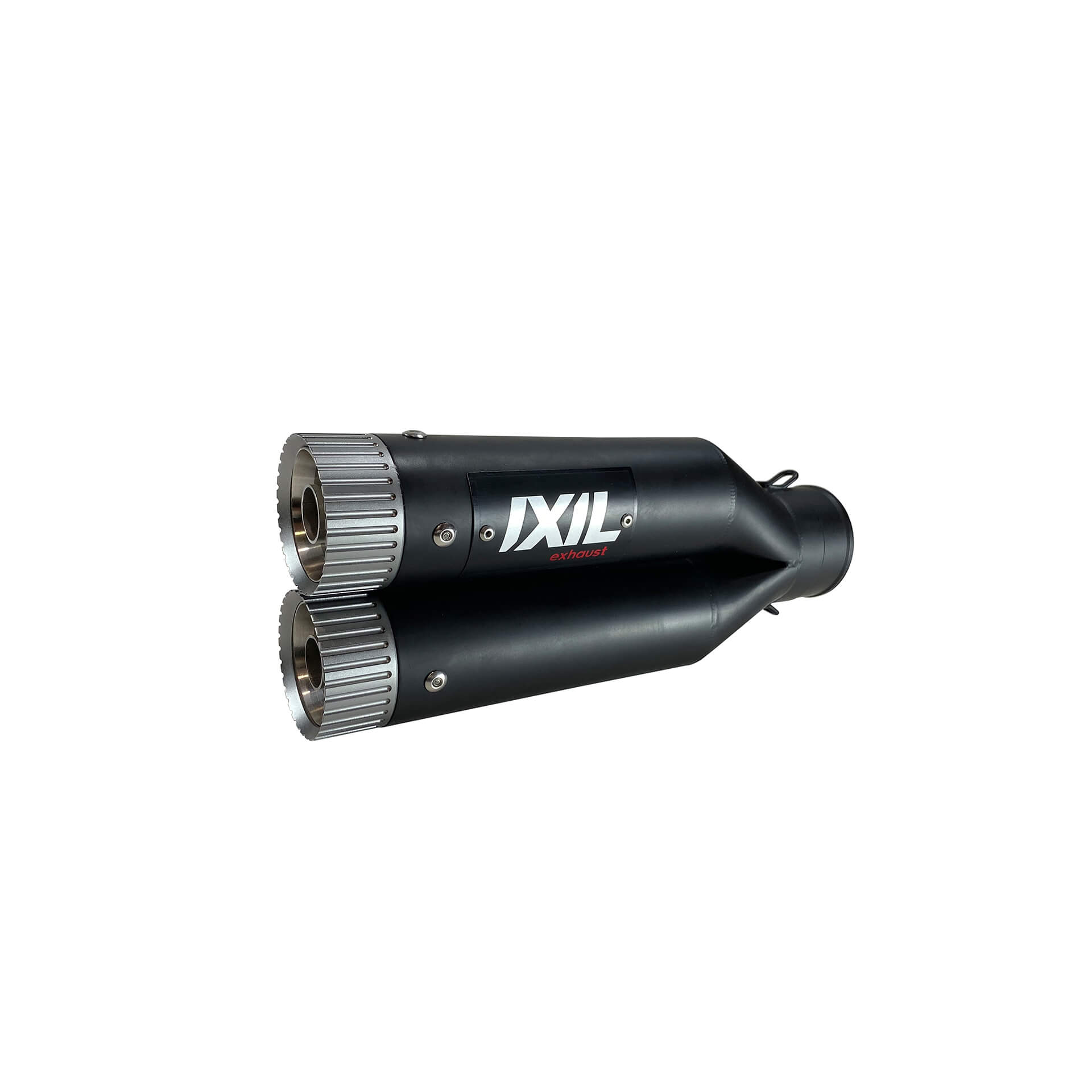 IXIL Hyperlow zwart XL achterdemper KTM Duke 690, roestvrij staal, Dualexit, E-keurmerk