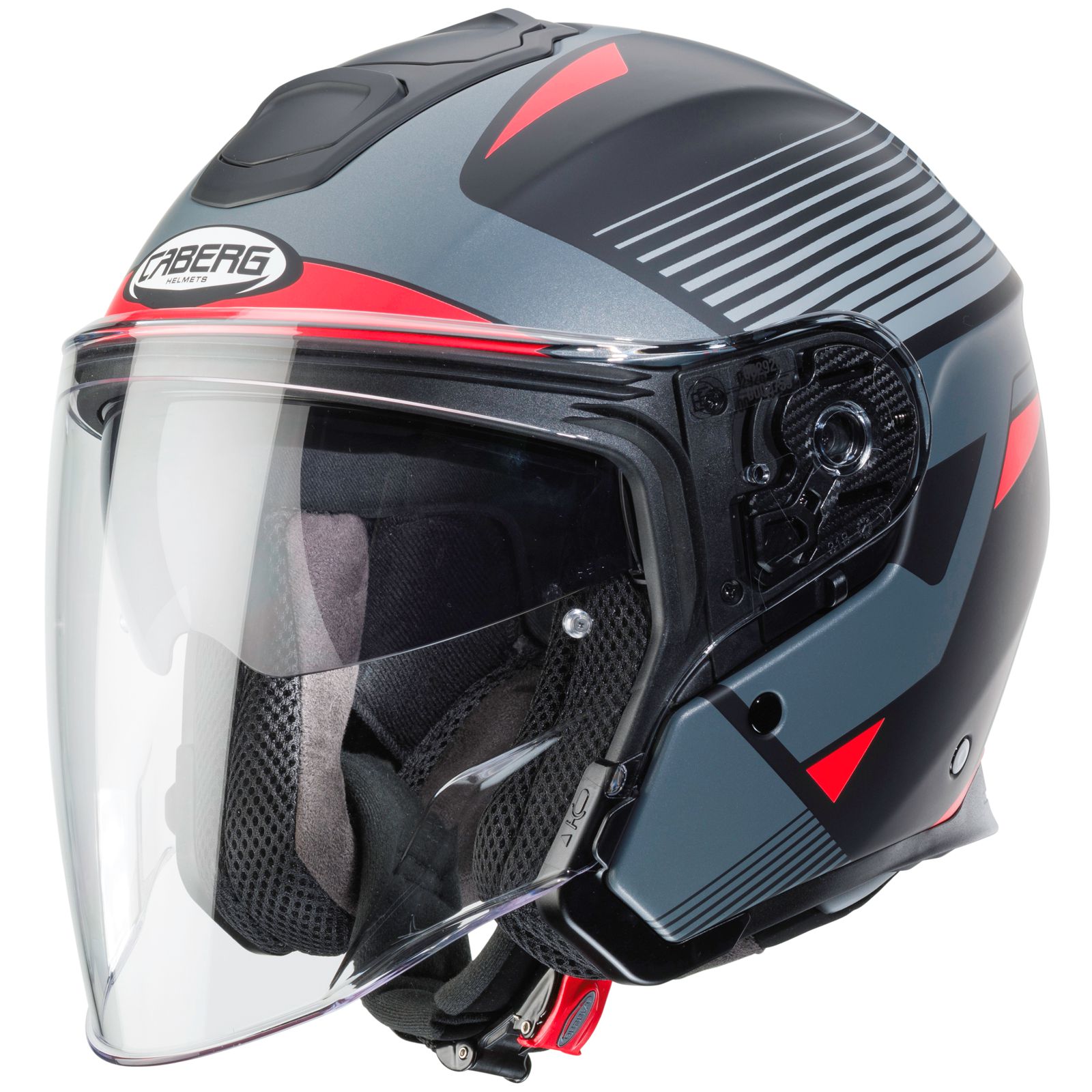 Caberg Helm Flyon Rio, mat zwart/antraciet rood
