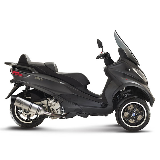 LeoVince uitlaatsysteem SBK LV One Evo 2, roestvrij staal, slip on voor Piaggio MP3 400 / 500