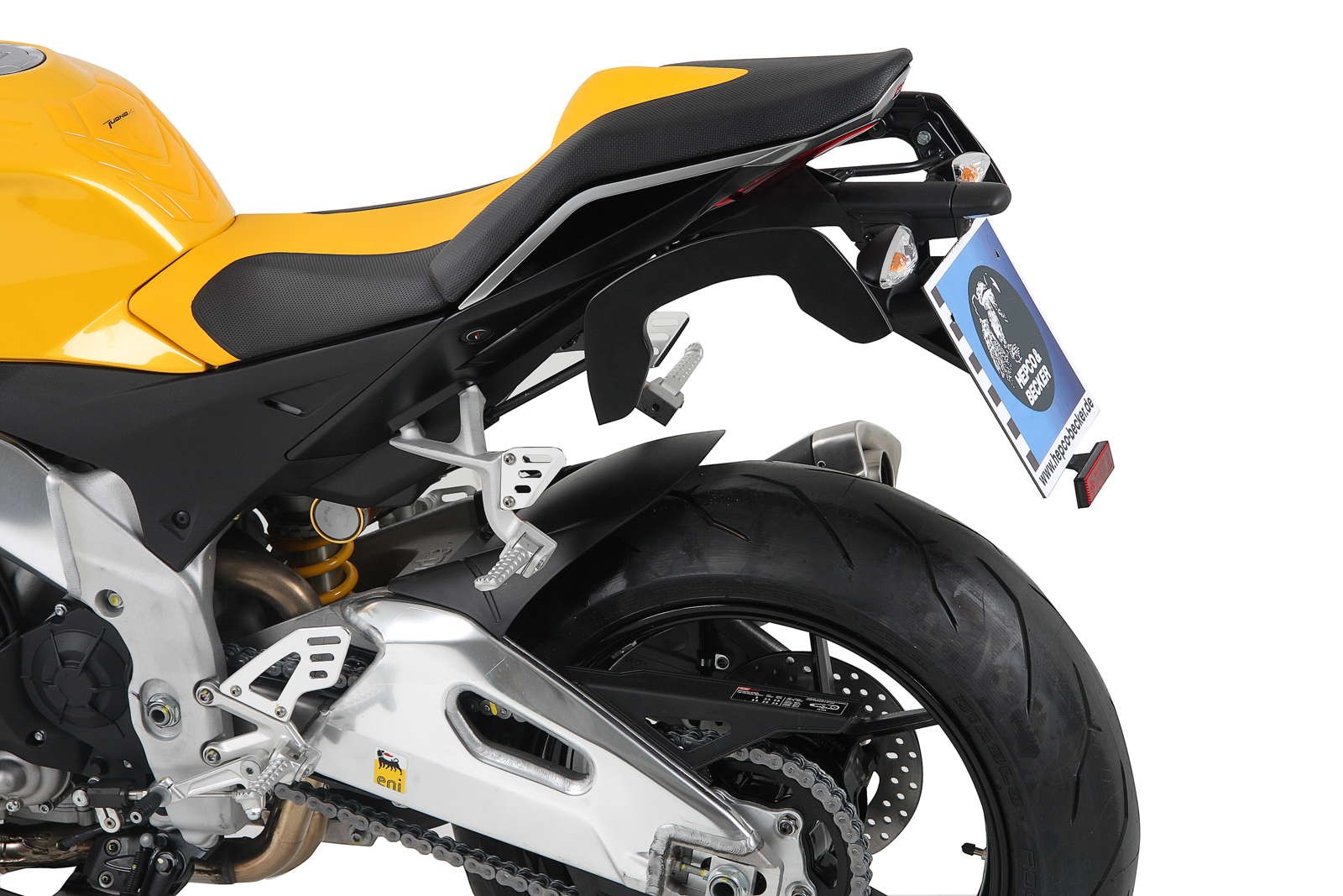 C-Bow zijdrager zwart voor Aprilia Tuono V4 R (Bj.12-)/ Tuono V4 1100 RR (Bj.15-) Hepco & Becker
