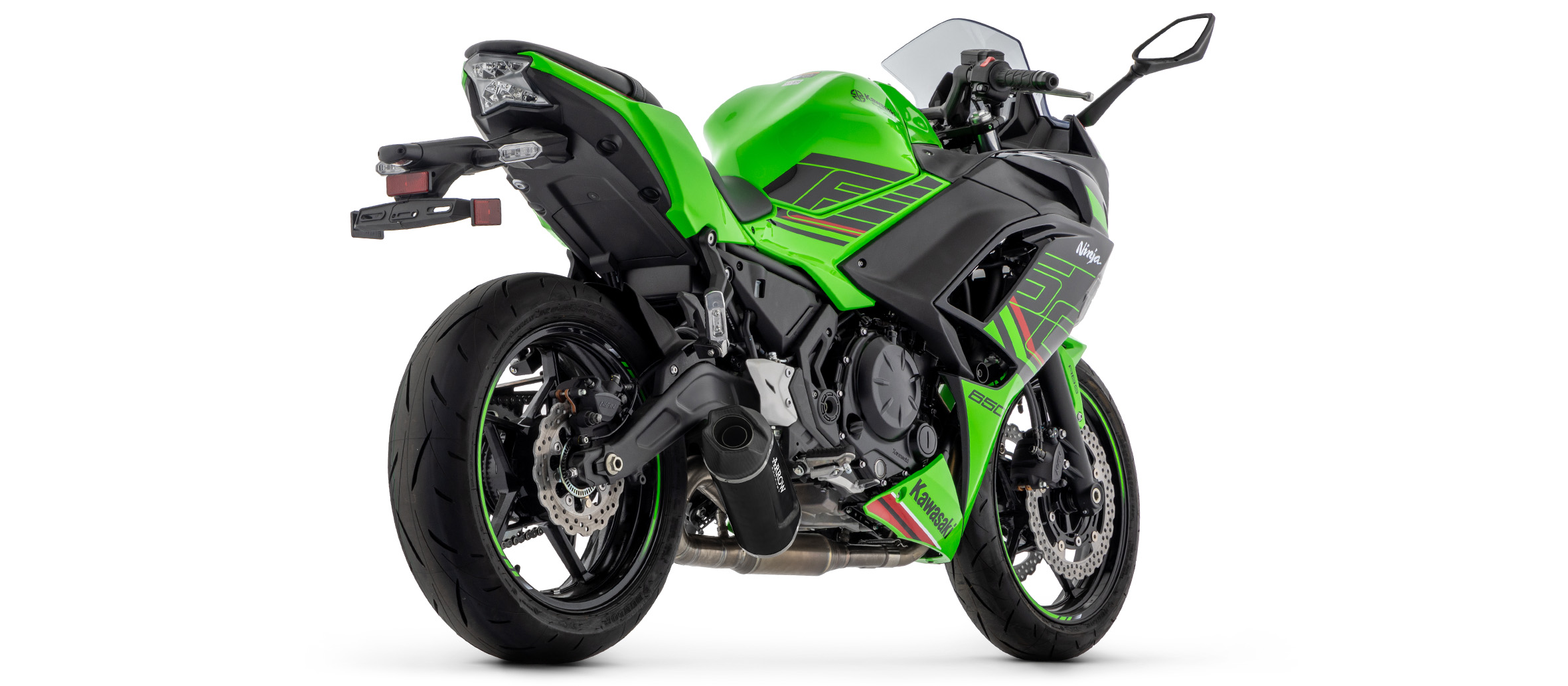 ARROW-uitlaatsysteem INDY RACE EVO titanium met carbon-uitlaatpijp voor Kawasaki Ninja 650 / Z 650 (24-)