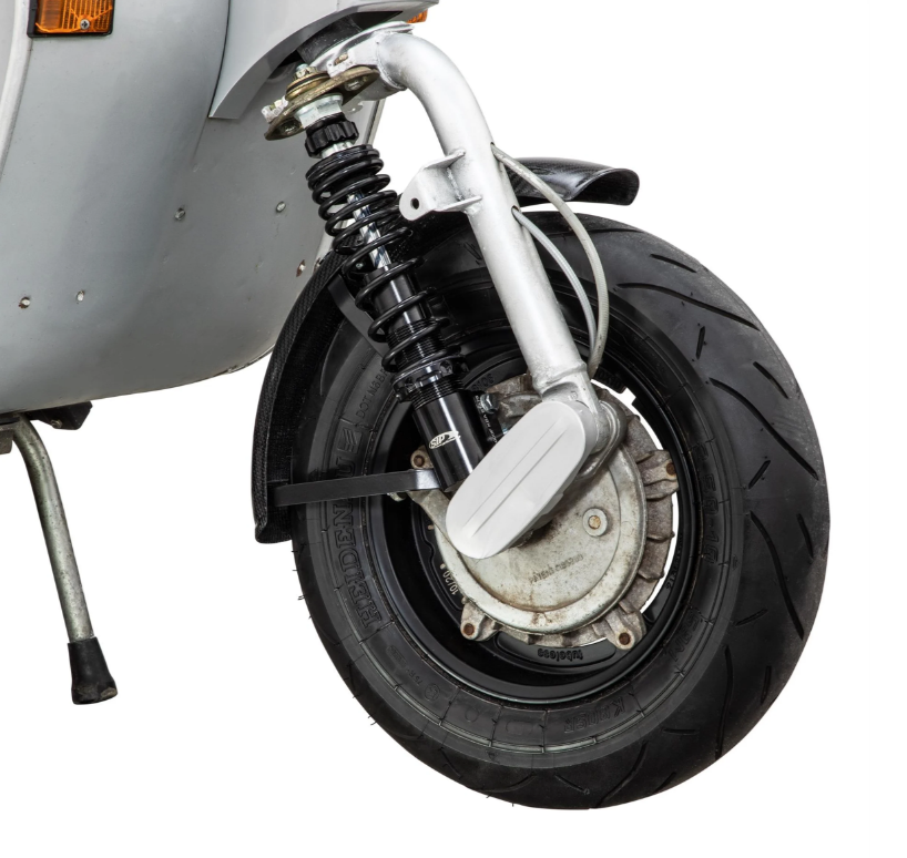 Spatbord Garelli EVO II voor Vespa PX 80-200ccm, carbon, houder zwart