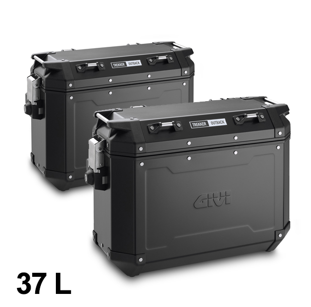 Givi aluminium zijkofferset Trekker Outback 37L zwart Monokey