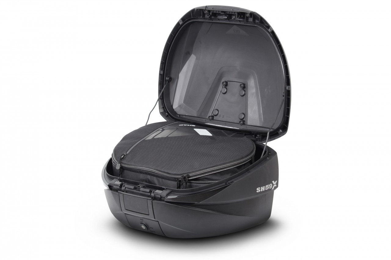 Shad Top Case SH59X, zwart met aluminium deksel, 58 l