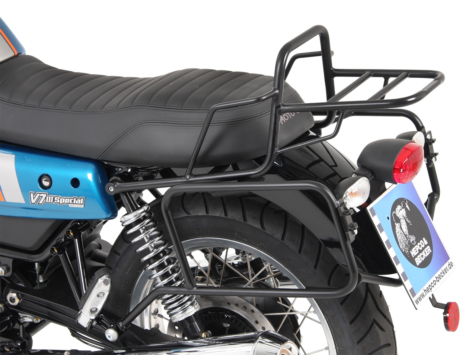 Buisvormig bagagerek Topcaseträger chroom voor V 7 III steen/ speciaal/ Anniversario/ Racer (Bj.17-)