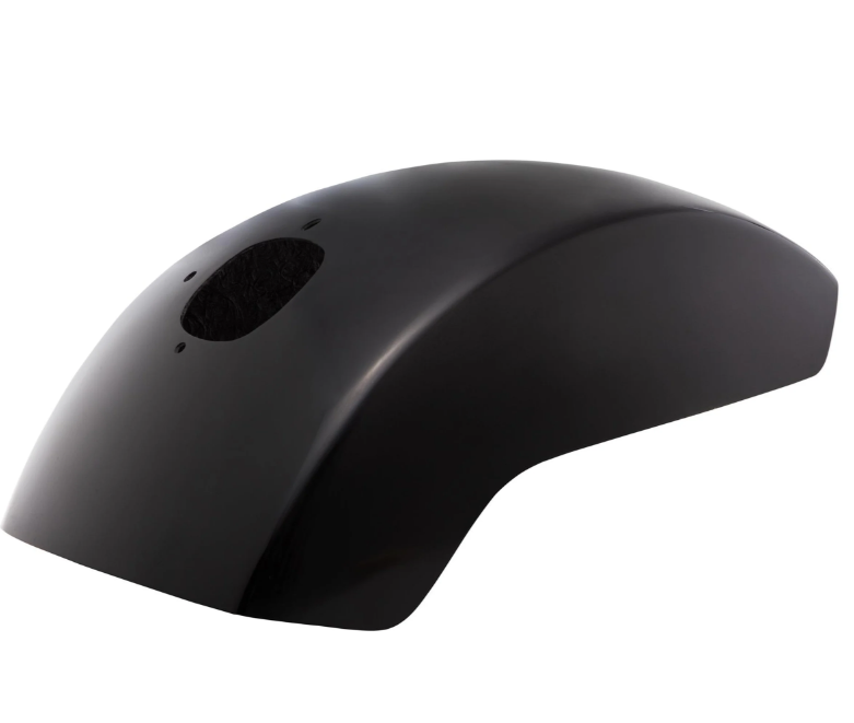 Spatbord EVO II voor Vespa PX 80-200ccm, GFK, klein, zwart