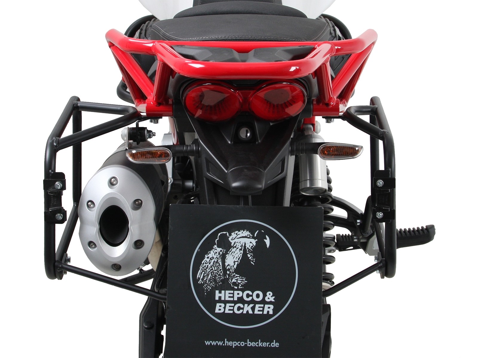 Kofferdrager vast zwart voor V85 TT (Bj.19-) Hepco & Becker