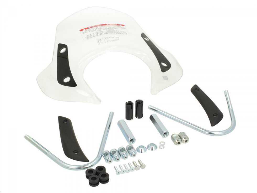 Sport voorruit compleet, transparant voor Liberty Original Piaggio