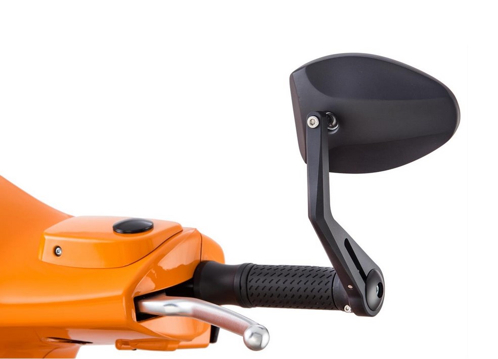 Stuurspiegel FERRARA 2 voor Vespa links of rechts, zwart