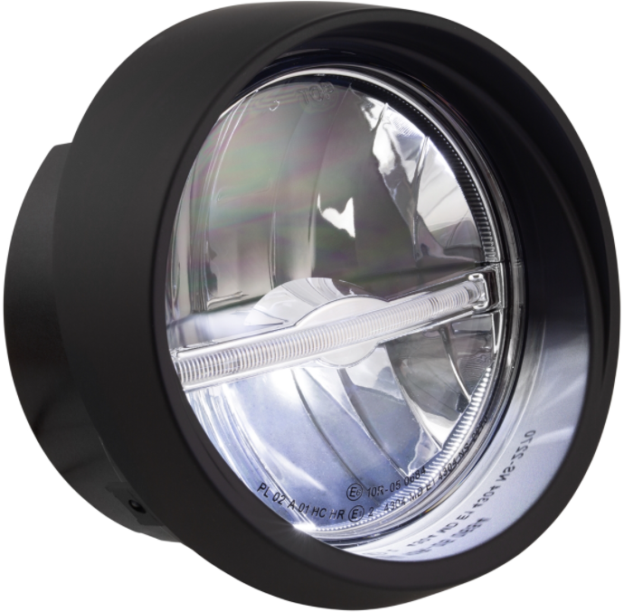 Koplamp LED voor Vespa Primavera 50-150cc 2T/4T (-'18), mat zwart