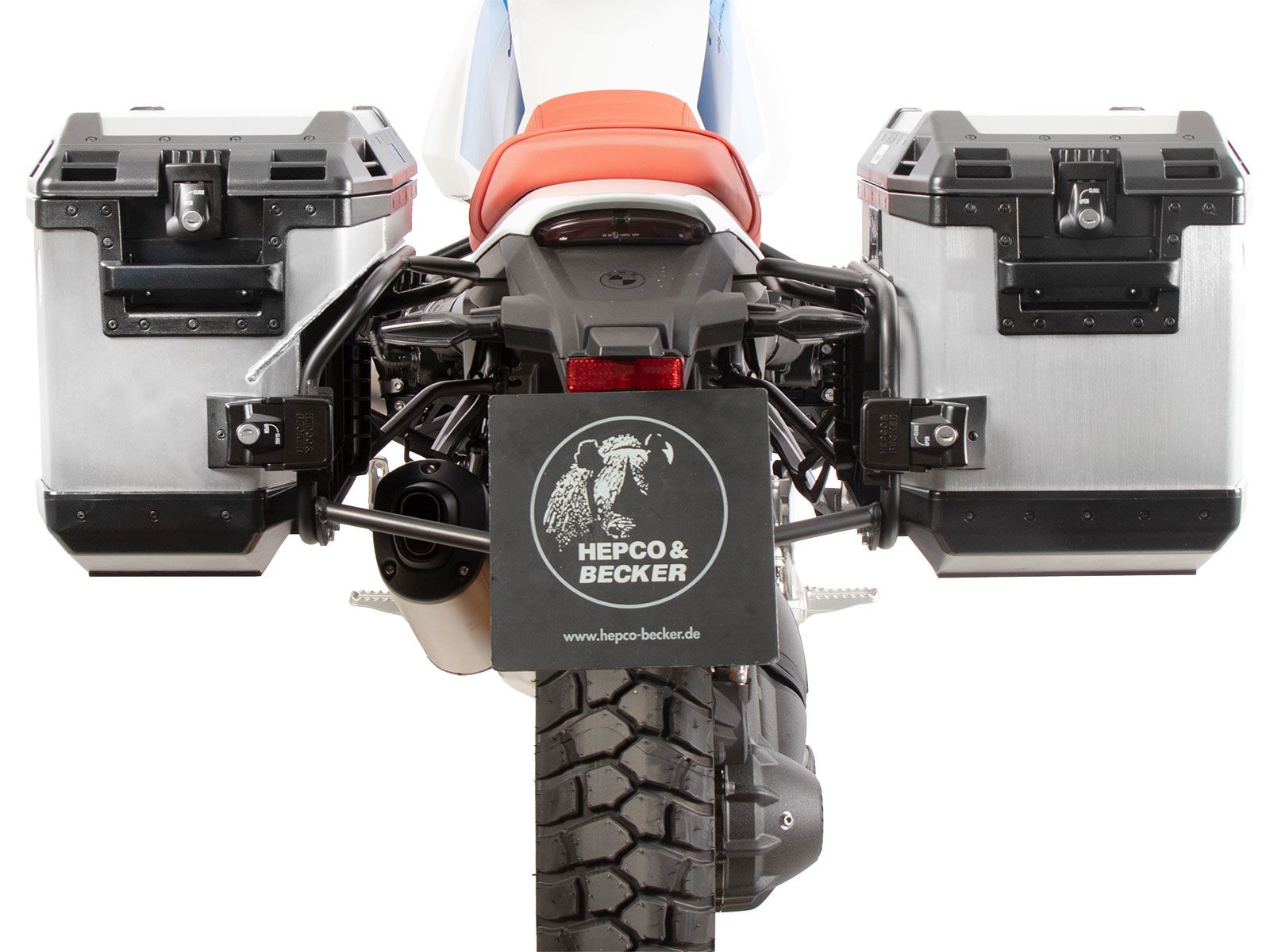 Kofferdragerset Kofferdrager incl. kofferset Xplorer Cutout zilver voor BMW R 12 G/S (25-)