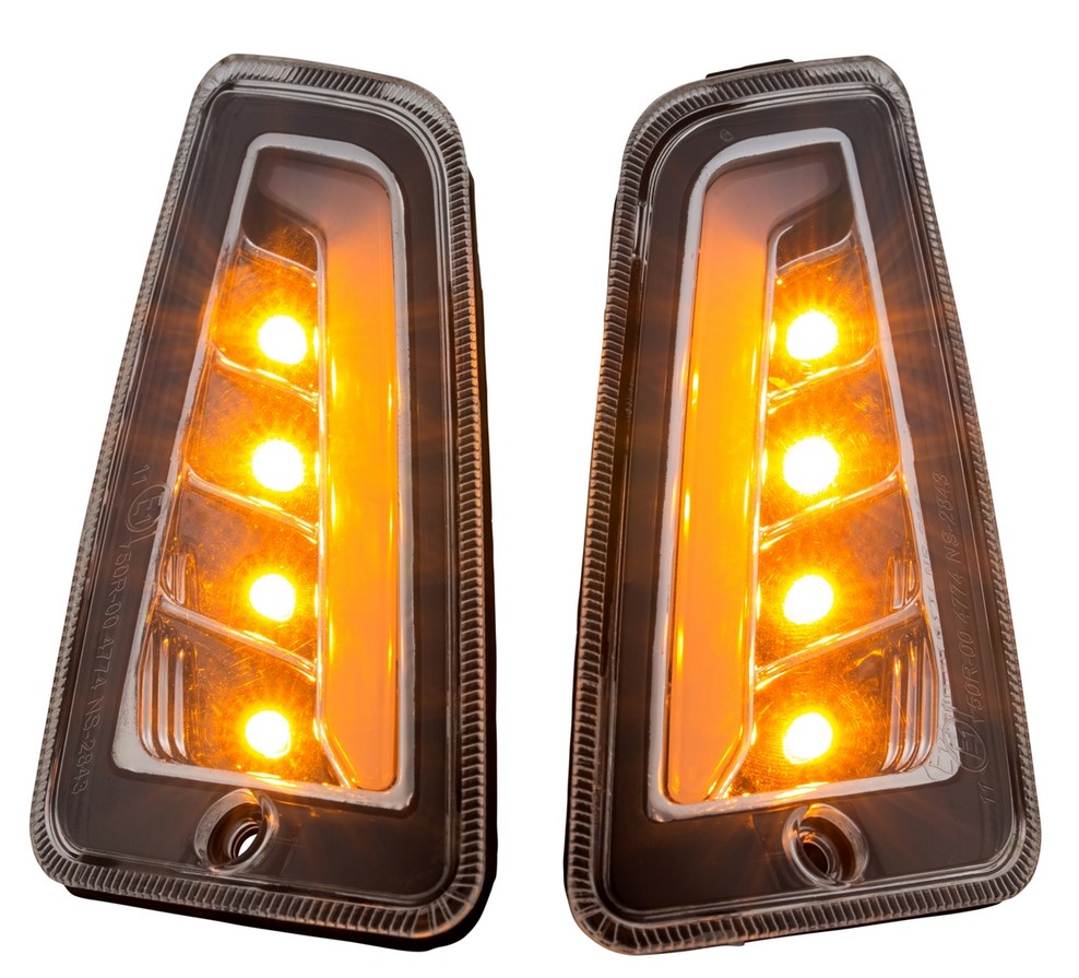 Richtingaanwijzerset links/rechts voor Vespa GTS/GTS Super/GTV 125-300cc ('14-), duidelijk