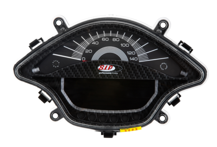 Toerenteller/snelheidsmeter voor Vespa Primavera/Sprint 50-150cc 2T/4T AC, carbon look