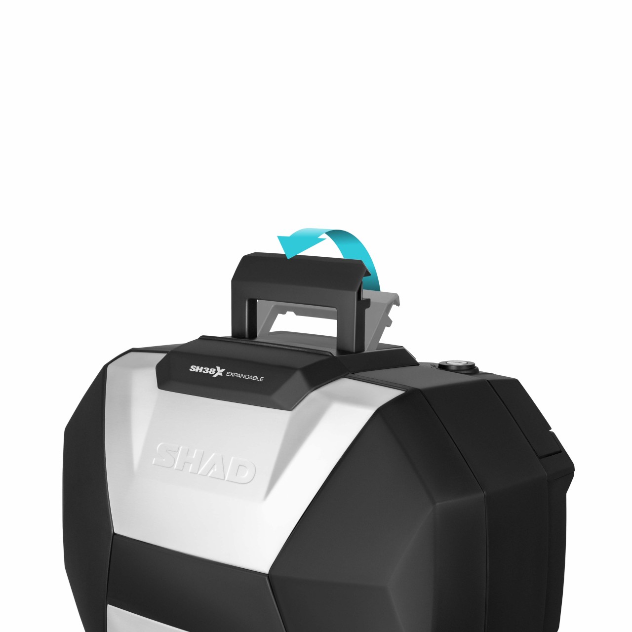 Shad zijkofferset SH38X, uitbreidbaar, zwart/aluminium, 38 l
