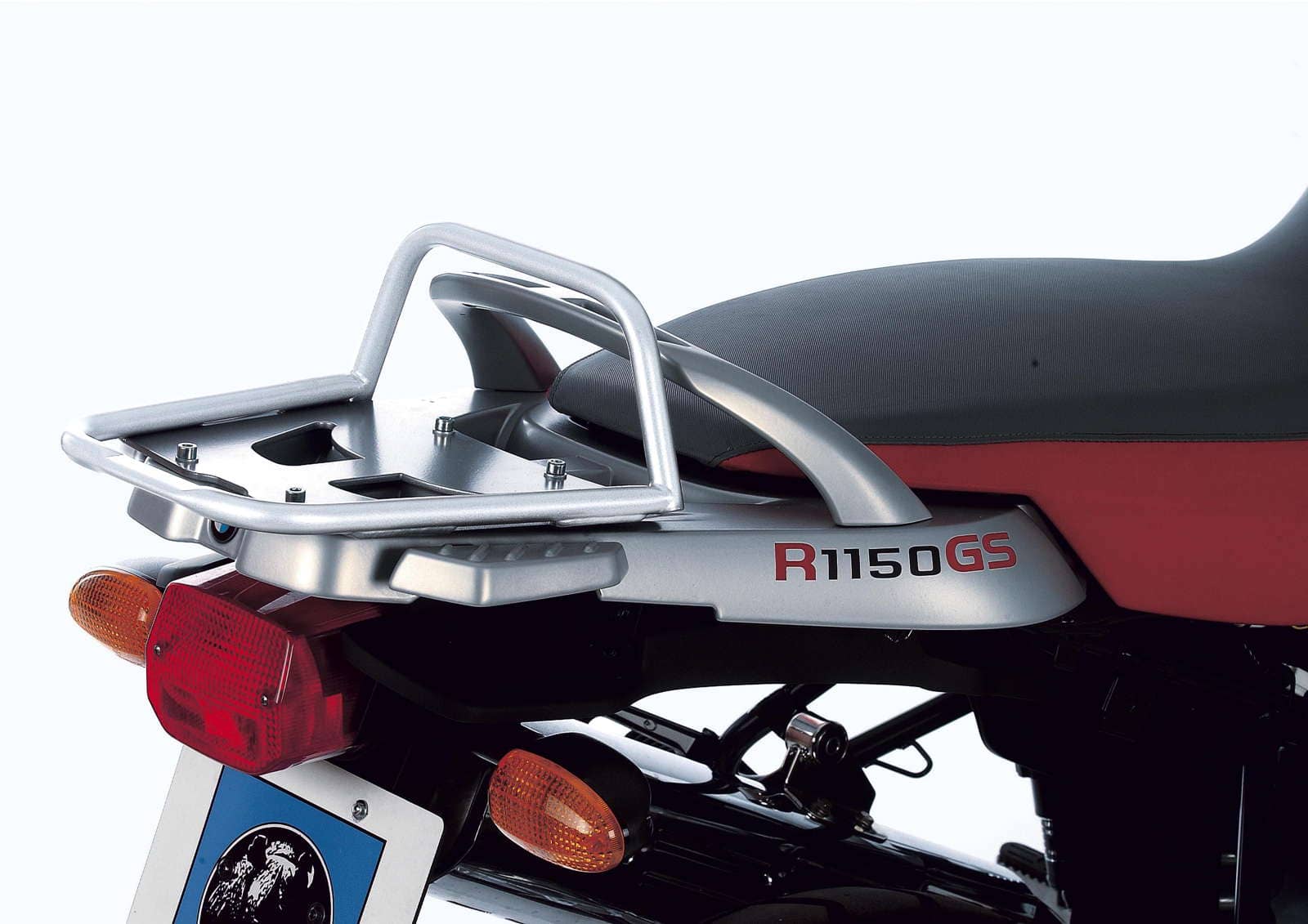 Buisvormige bagagedrager topkoffer zilver voor BMW R 1150 GS Adventure (01-05) Hepco & Becker