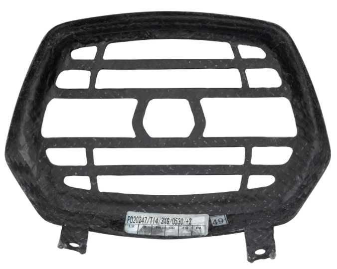 Lamp ring met grille voor Vespa Sprint 50-150cc 2T/4T ('13-'18), Carbon