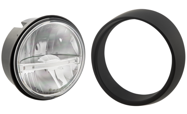 Koplamp LED voor Vespa Primavera 50-150ccm 2T/4T (-'18), glanzend zwart