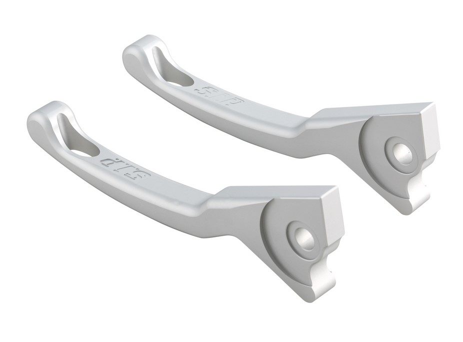 Sport remhendelset Shorty voor Vespa, rechts en links, zilver mat