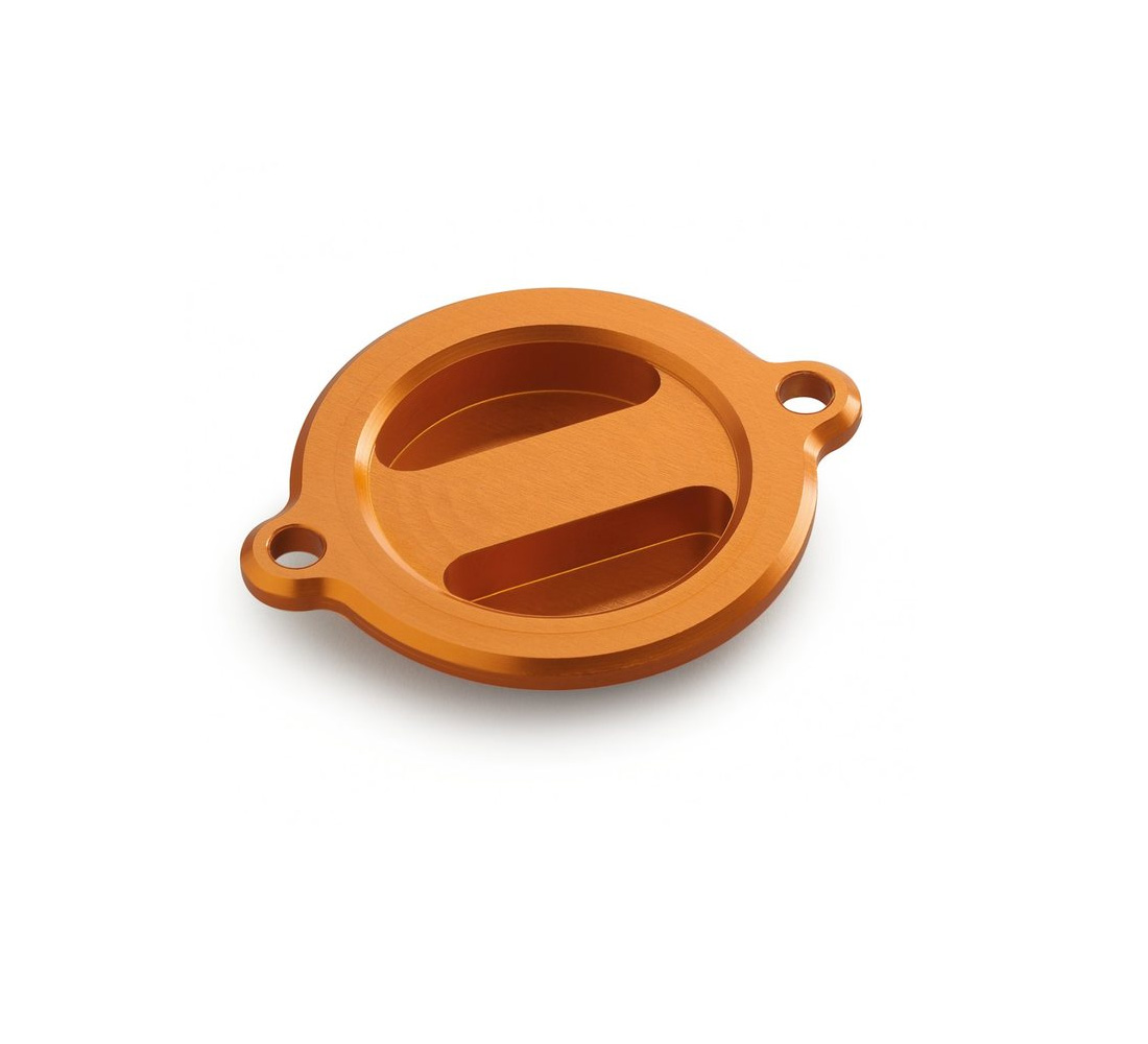 KTM oliefilter dop CNC oranje voor 125, 390, 690, 790 Duke 1290 Super Duke R / GT
