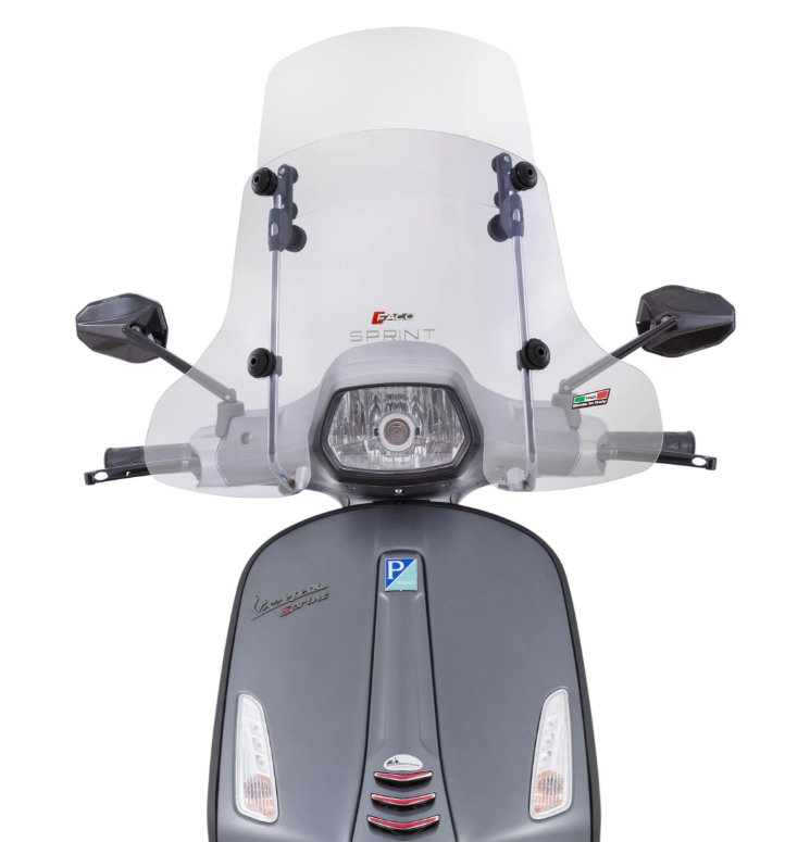 Faco "Twin-Screen" windscherm voor Vespa Sprint - helder