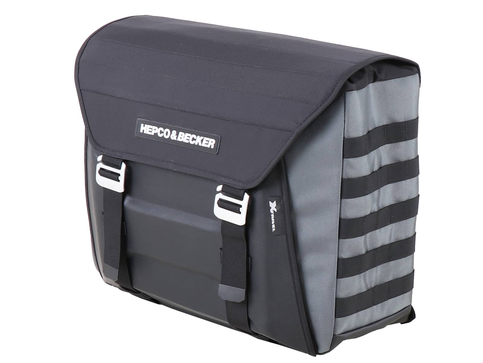 Xtravel Basic zijkofferset incl. 2x universele adapterplaat voor buisvormige zijkofferdrager