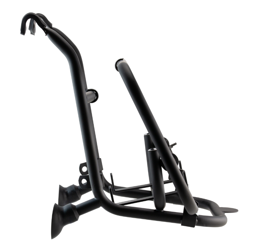 Bagagerek vooraan voor Vespa PX 80-200cc, opvouwbaar, zwart