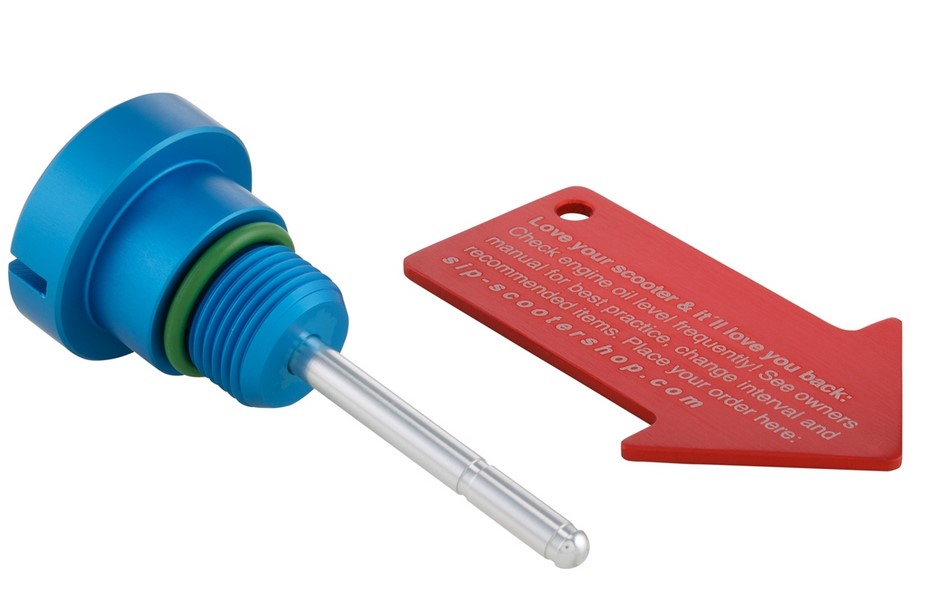 Olievulplug motorolie voor Vespa, blauw mat