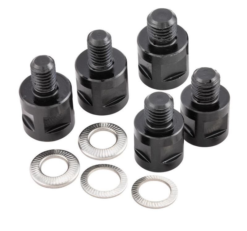 RIZOMA "Direct Mount" spiegeladapter voor Vespa, zwart geanodiseerd